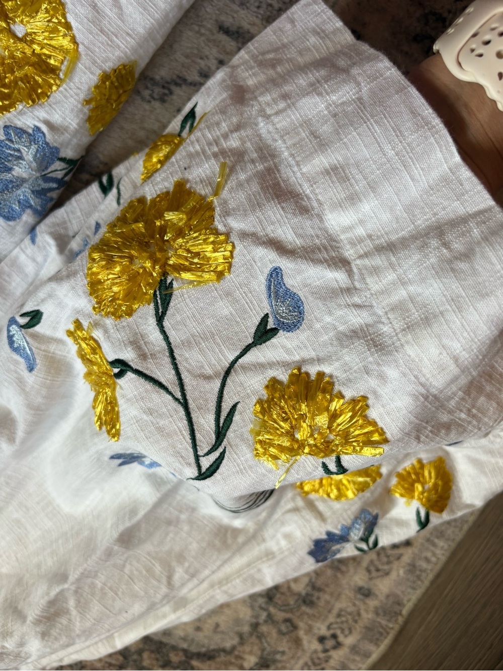 Club Monaco floral white jumpsuit size 2 cotton embroidered resortwear - Picture 10 of 11